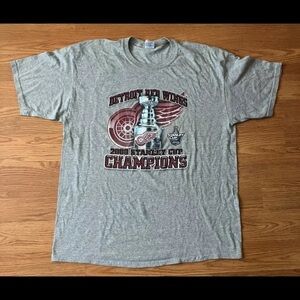 2008 Red Wings NHL Stanley Cup Champions Official Shirt Sz XL